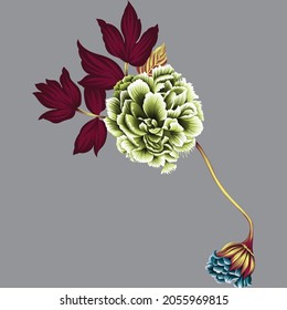 traditional flower bunch , whiteness flower, leaf , branch 
