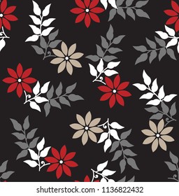 traditional flower pattern on back