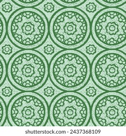 Traditional flower tiles seamless pattern