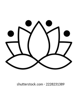 Traditional flower Vector Icon Fully Editable

