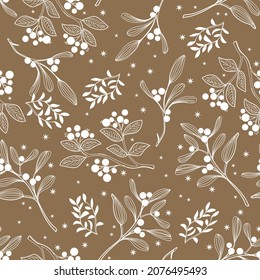 bayas de follaje tradicionales vectores de patrón de repetición sin fisuras, blanco sobre oro, retro de vintage simple, papel pintado, huella de moda, patrón textil, scrapbooking, invitación, tarjeta, decoración