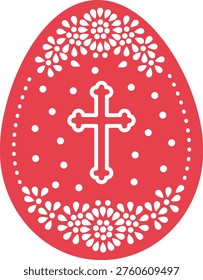 Traditional folk ornament for Easter eggs. Pysanka.