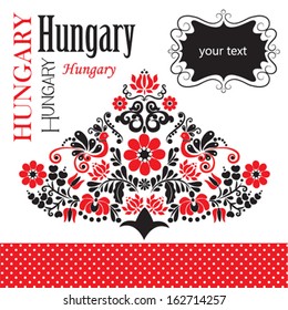 Traditional Folk Ornament Hungary Vector Illustration