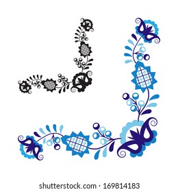 Traditional folk ornament and pattern isolated on white background
