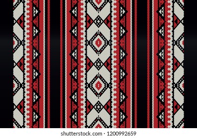 Traditional Folk Sadu Arabian Hand Weaving Pattern