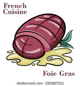 Traditional french foie gras on white background.