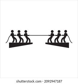 traditional game illustration vector design with stick people