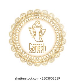 traditional ganesh chaturthi wishes background for social media post vector