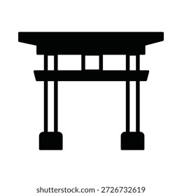 Icono tradicional del Vector de la puerta que puede modificar o editar fácilmente

