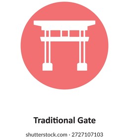 Icono tradicional del Vector de la puerta que puede modificar o editar fácilmente

