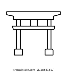 Icono tradicional del Vector de la puerta que puede modificar o editar fácilmente

