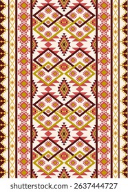 Traditional geometric Aztec Native Boho seamless pattern.