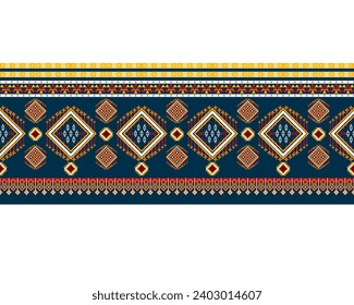 Traditional geometric ethnic fabric pattern design for textiles, rugs, wallpaper, clothing, sarong, scarf, batik, wrap, embroidery, print, curtain, carpet, wallpaper, wrapping, Batik, vector