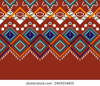 Traditional geometric ethnic fabric pattern design for textiles, rugs, wallpaper, clothing, sarong, scarf, batik, wrap, embroidery, print, curtain, carpet, wallpaper, wrapping, Batik, vector