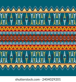 Traditional geometric ethnic fabric pattern design for textiles, rugs, wallpaper, clothing, sarong, scarf, batik, wrap, embroidery, print, curtain, carpet, wallpaper, wrapping, Batik, vector