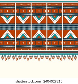 Traditional geometric ethnic fabric pattern design for textiles, rugs, wallpaper, clothing, sarong, scarf, batik, wrap, embroidery, print, curtain, carpet, wallpaper, wrapping, Batik, vector