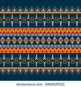 Traditional geometric ethnic fabric pattern design for textiles, rugs, wallpaper, clothing, sarong, scarf, batik, wrap, embroidery, print, curtain, carpet, wallpaper, wrapping, Batik, vector