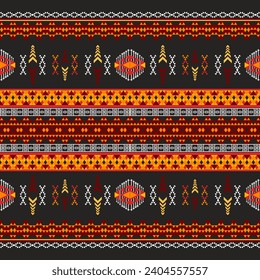 Traditional geometric ethnic fabric pattern design for textiles, rugs, wallpaper, clothing, sarong, scarf, batik, wrap, embroidery, print, curtain, carpet, wallpaper, wrapping, Batik, vector