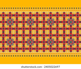 Diseño de patrones de tejido geométrico tradicional para textiles, alfombras, papel pintado, ropa, sarong, pañuelo, batik, envoltura, bordado, estampado, cortina, alfombra, papel pintado, envoltura, batik, vector