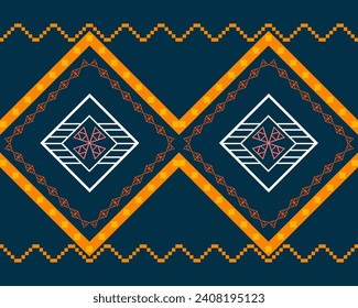 Traditional geometric ethnic fabric pattern design for textiles, rugs, wallpaper, clothing, sarong, scarf, batik, wrap, embroidery, print, curtain, carpet, wallpaper, wrapping, Batik, vector