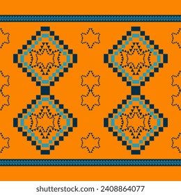 Traditionelles geometrisches, ethnisches Stoffdesign für Textilien, Teppiche, Tapeten, Kleidung, Sarong, Schal, Batik, Wrapper, Stickerei, Druck, Vorhang, Teppich, Tapete, Verpackung, Batik, Vektorgrafik