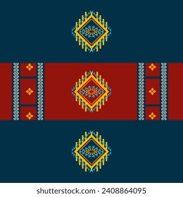 Diseño de patrones de tejido geométrico tradicional para textiles, alfombras, papel pintado, ropa, sarong, pañuelo, batik, envoltura, bordado, estampado, cortina, alfombra, papel pintado, envoltura, batik, vector