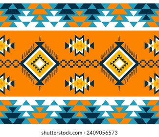 Traditional geometric ethnic fabric pattern border abstract design for fabric print, rugs, clothing, sarong, scarf, wrap, embroidery, print, curtain, carpet, wallpaper, wrapping, Batik, Aztec