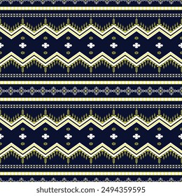Traditional geometric ethnic fabric pattern design for textiles, wallpaper, clothing, sarong, scarf, wrap, embroidery, print, curtain, carpet, wrappin, vector