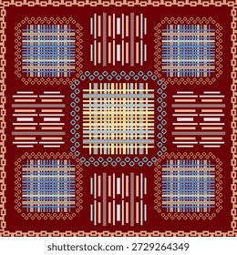 Padrão de tecido étnico geométrico tradicional, padrões étnicos nativos, fundo navajo, ornamento, impressão, papel de parede, travesseiro, cachecol, saree sarong

