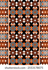 Traditionelle Geometrische Ethnische nahtlose Muster Hintergrund Design für Teppich, Tapete, Kleidung, Verpackung, Batik, Stoff. Stickerei