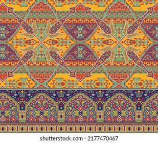 Traditional Geometric Ethnic style design Motif handmade artwork Illustration. Digital motifs. illustration for fabric use like baroque ornaments flowers borders paisley patterns geometric rugs carpet