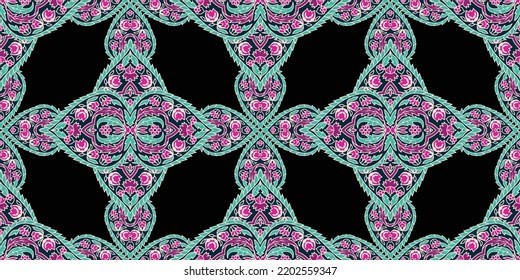 Traditional Geometric Ethnic style Motif Illustration handmade artwork .Design for cover, fabric, textile, wrapping paper