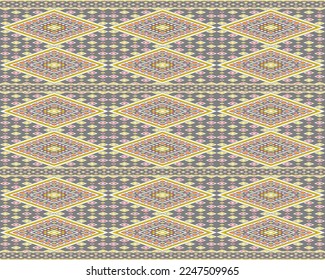 Traditional geometric fabric pattern, oriental traditional ikat ethnic pattern for background, ethnic vector rug, wallpaper, clothing, curtain, batik, fabric, embroidery style, beautiful fabric