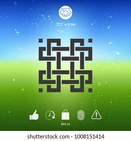 Traditional geometric oriental arabic pattern. Element for your design. Logotype