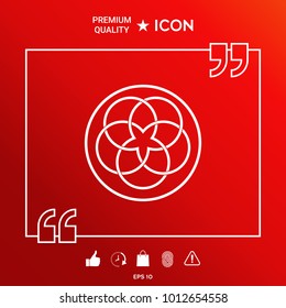 Traditional geometric oriental arabic pattern. Logo. Element for your design