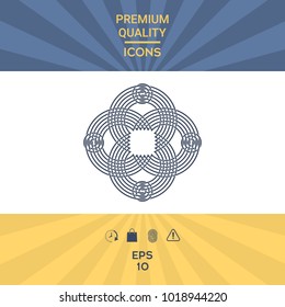 Traditional geometric oriental arabic pattern. Element for your design, logo