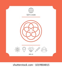 Traditional geometric oriental arabic pattern. Logo. Element for your design
