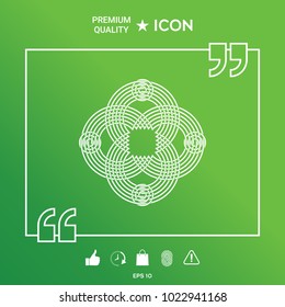 Traditional geometric oriental arabic pattern. Element for your design, logo