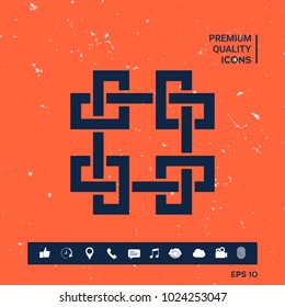 Traditional geometric oriental arabic pattern. Element for your design - Logo