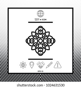 Traditional geometric oriental arabic pattern - Logo. Element for your design
