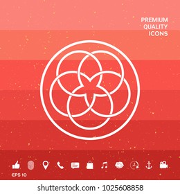Traditional geometric oriental arabic pattern. Logo. Element for your design