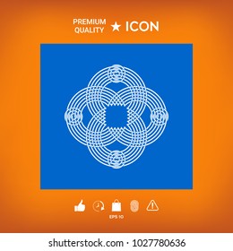 Traditional geometric oriental arabic pattern. Element for your design, logo