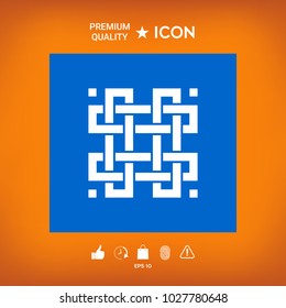 Traditional geometric oriental arabic pattern. Element for your design. Logotype