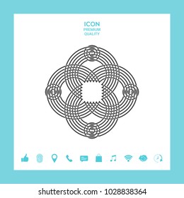 Traditional geometric oriental arabic pattern. Element for your design, logo
