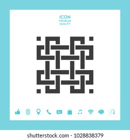 Traditional geometric oriental arabic pattern. Element for your design. Logotype