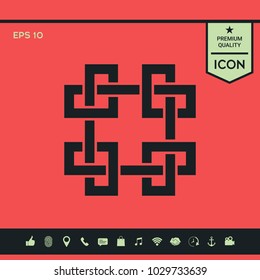Traditional geometric oriental arabic pattern. Element for your design - Logo