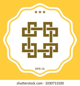 Traditional geometric oriental arabic pattern. Element for your design - Logo