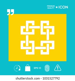 Traditional geometric oriental arabic pattern. Element for your design - Logo
