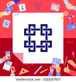 Traditional geometric oriental arabic pattern. Element for your design - Logo