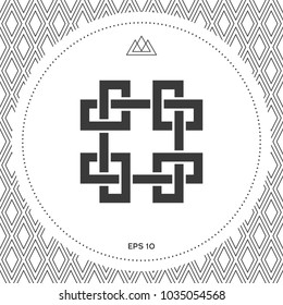Traditional geometric oriental arabic pattern. Element for your design - Logo